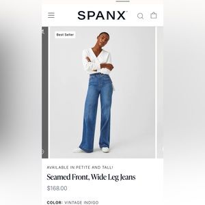 Spanx Seamed Front Wide Leg Jeans